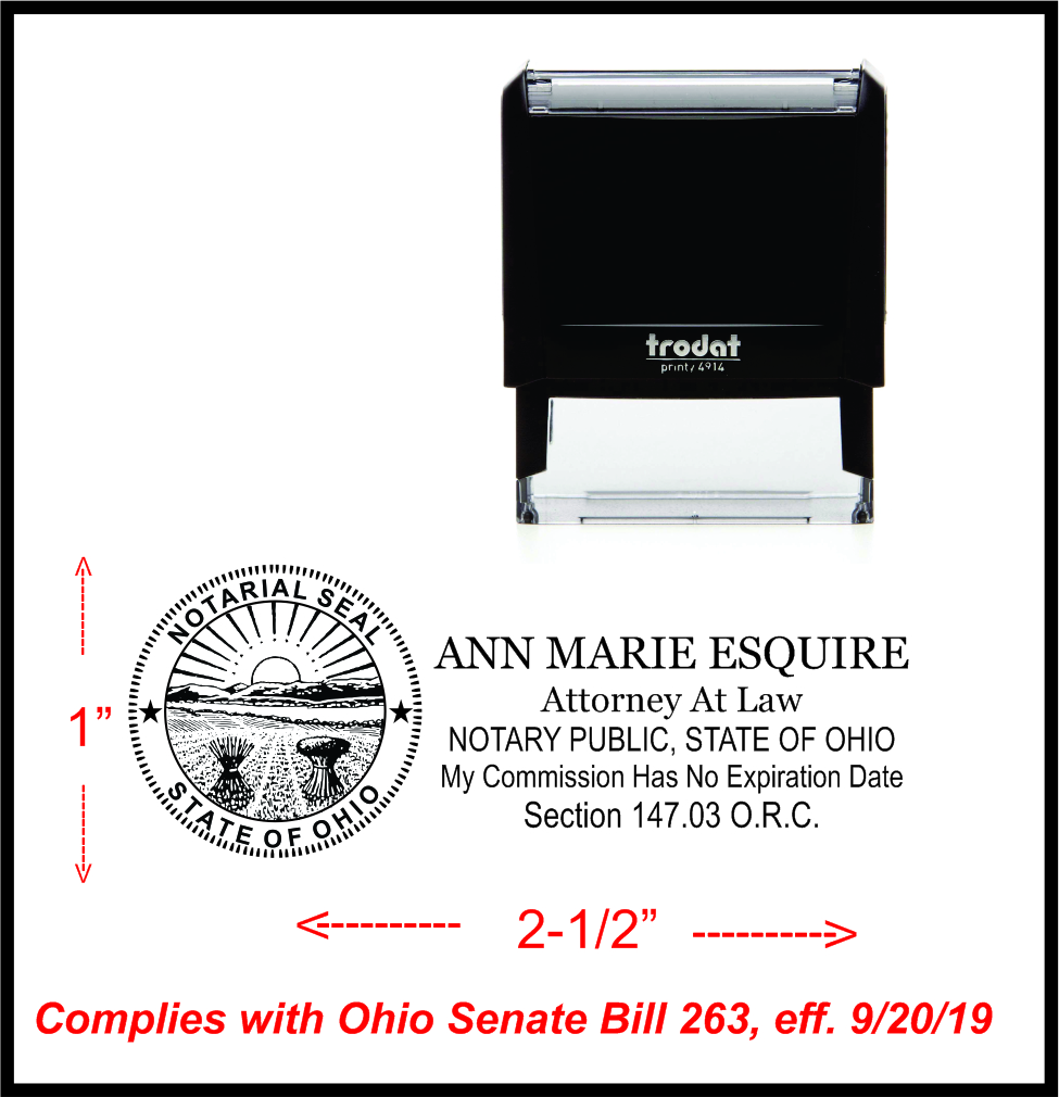 Ohio Attorney Notary Stamp and Seal Ships Next Business Day!